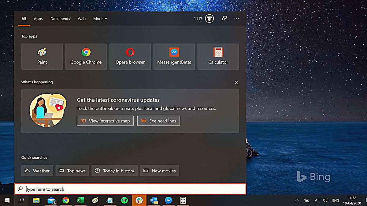 Windows 10 Arama Motoruna Koronavirüs Takip Aracı Geldi