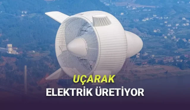 Çin'de âdeta bir uzay gemisi gibi havada süzülerek elektrik üretebilen hava rüzgâr türbini geliştirildi.